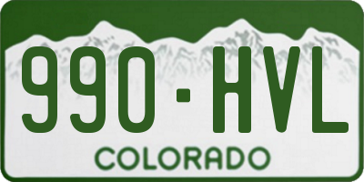 CO license plate 990HVL