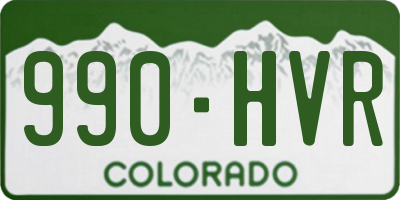 CO license plate 990HVR