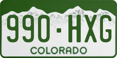 CO license plate 990HXG