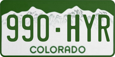 CO license plate 990HYR