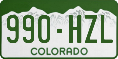 CO license plate 990HZL