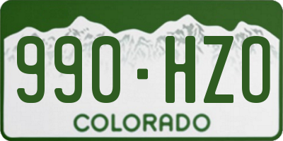 CO license plate 990HZO