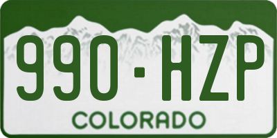 CO license plate 990HZP
