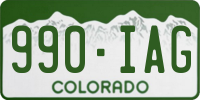 CO license plate 990IAG