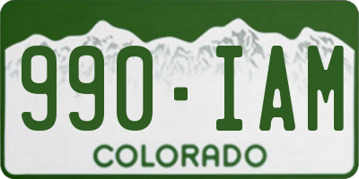 CO license plate 990IAM
