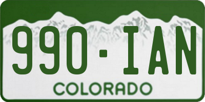 CO license plate 990IAN