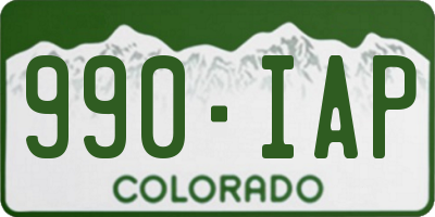 CO license plate 990IAP
