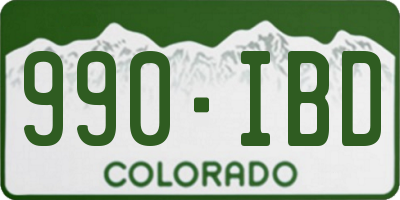 CO license plate 990IBD