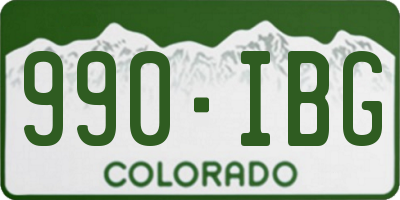 CO license plate 990IBG