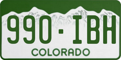 CO license plate 990IBH