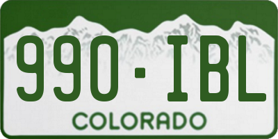 CO license plate 990IBL