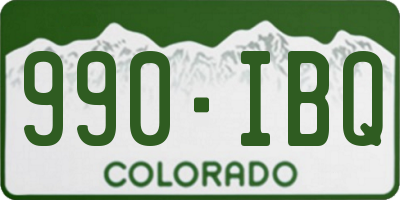 CO license plate 990IBQ
