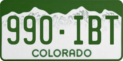 CO license plate 990IBT