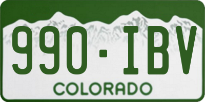CO license plate 990IBV