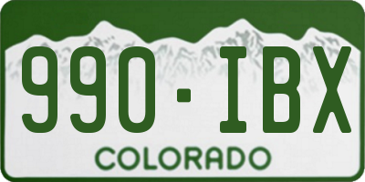 CO license plate 990IBX