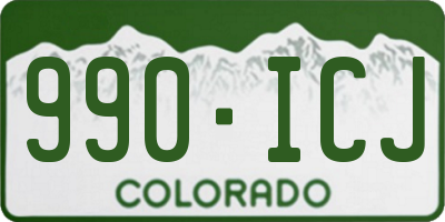 CO license plate 990ICJ