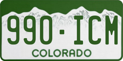 CO license plate 990ICM