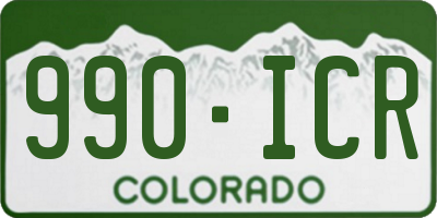CO license plate 990ICR