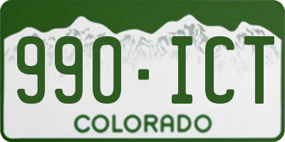 CO license plate 990ICT