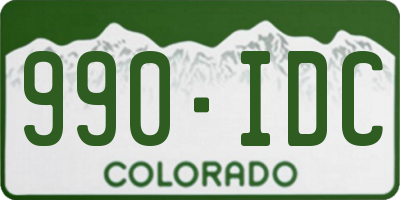 CO license plate 990IDC