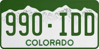 CO license plate 990IDD