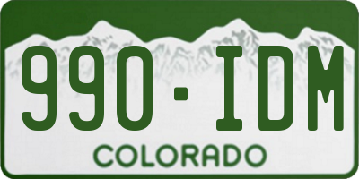 CO license plate 990IDM