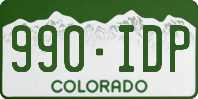 CO license plate 990IDP