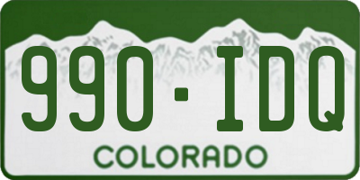 CO license plate 990IDQ