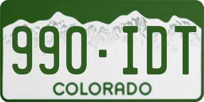 CO license plate 990IDT