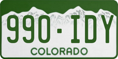 CO license plate 990IDY