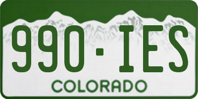 CO license plate 990IES