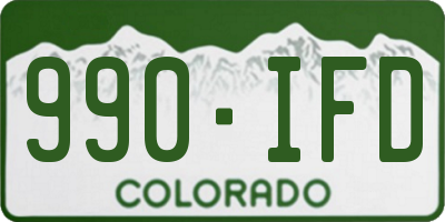 CO license plate 990IFD