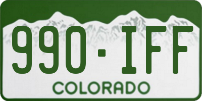 CO license plate 990IFF