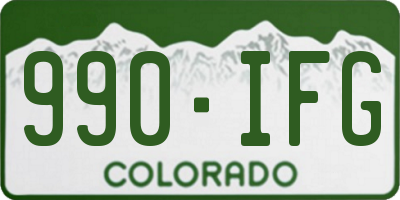 CO license plate 990IFG