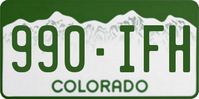CO license plate 990IFH