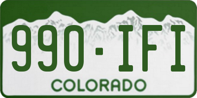 CO license plate 990IFI