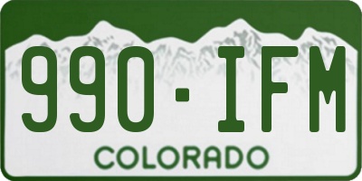 CO license plate 990IFM