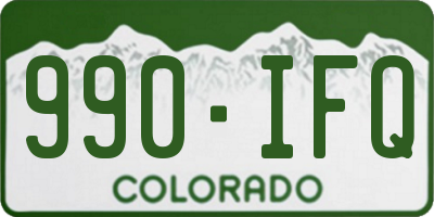CO license plate 990IFQ