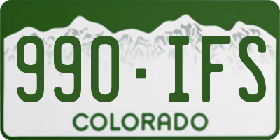 CO license plate 990IFS