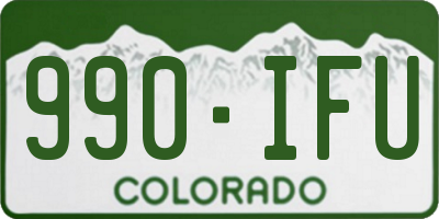 CO license plate 990IFU