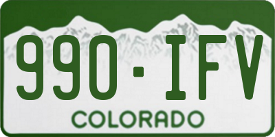 CO license plate 990IFV