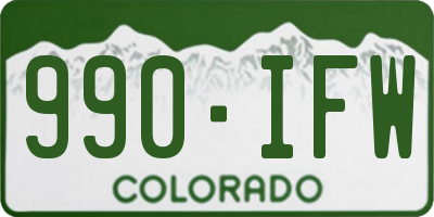 CO license plate 990IFW