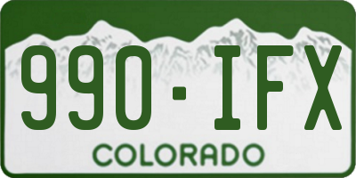 CO license plate 990IFX