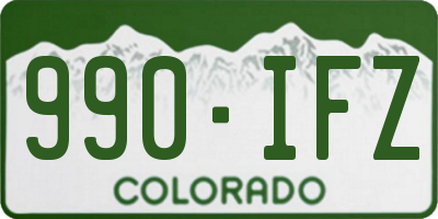CO license plate 990IFZ
