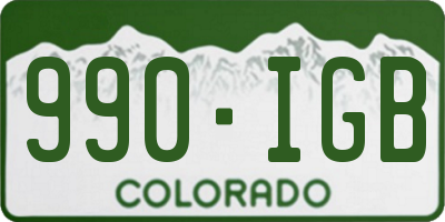 CO license plate 990IGB