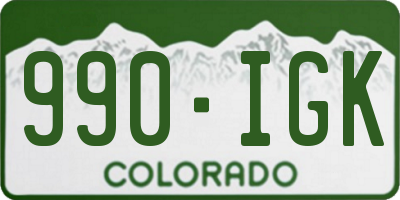 CO license plate 990IGK