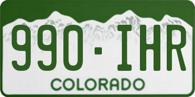 CO license plate 990IHR