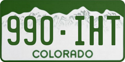 CO license plate 990IHT