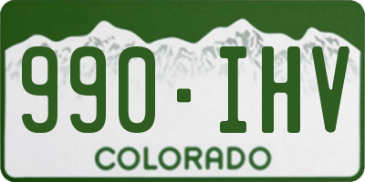 CO license plate 990IHV