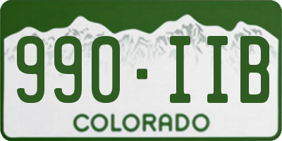 CO license plate 990IIB